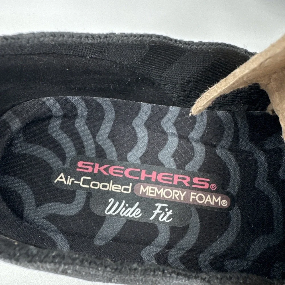 Skechers Women's Seager Stat Slip On Walking Sneaker Shoes Black Sz 8 W Comfort